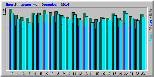 Hourly usage for December 2014