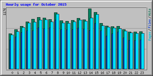 Hourly usage for October 2015