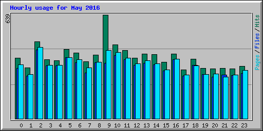 Hourly usage for May 2016