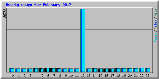 Hourly usage for February 2017